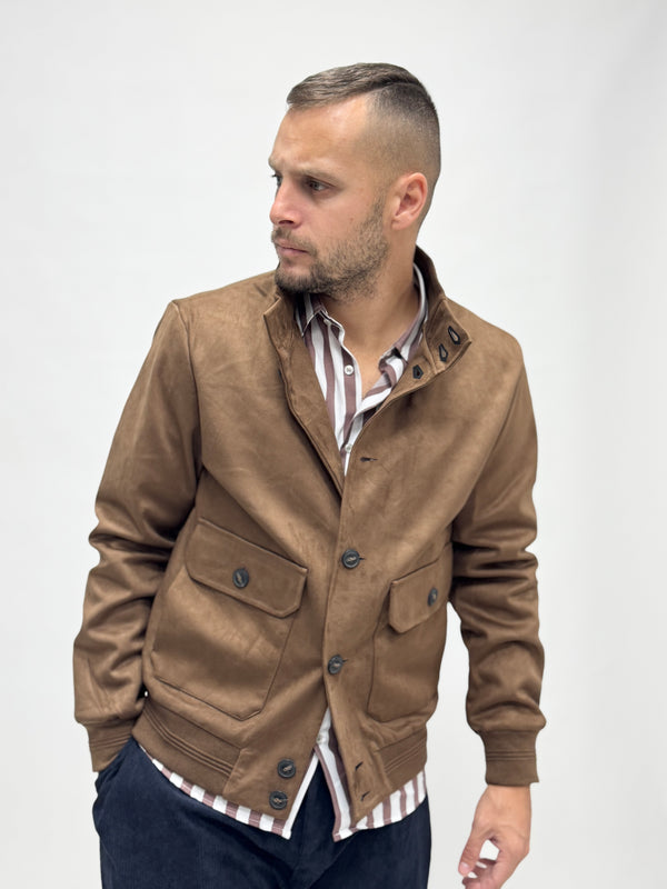 Giacca in ecocamoscio elegant marrone