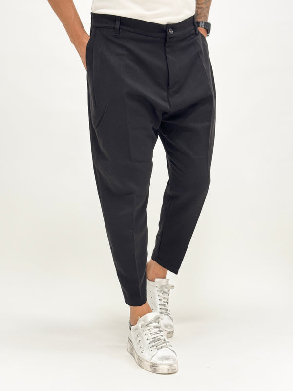 Pantalone MADRID con pinces nero