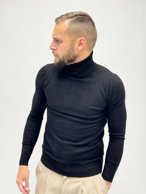 Maglioncino AD basico collo alto nero