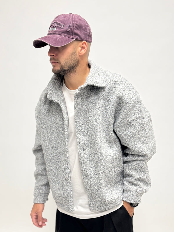 Giacca/Camicia teddy grigia