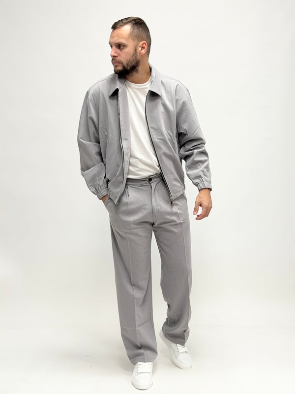 Coordinato CERO over giacca zip grigio