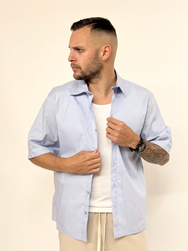 Camicia A.D over pulita celeste