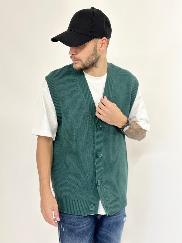 Cardigan J.W smanicato verde bosco