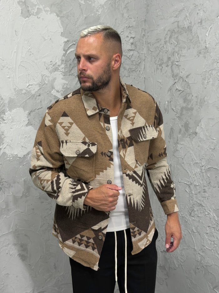Giacca/camicia in lanetta GA-7778 camel