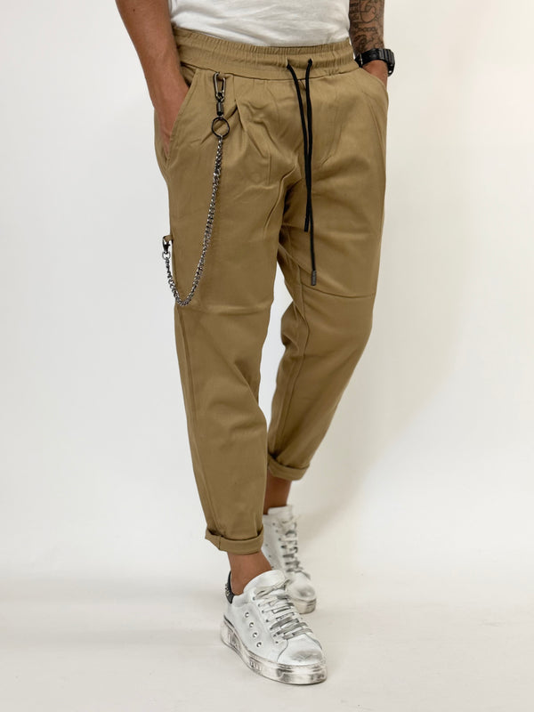 Pantalone GAB con pinces camel