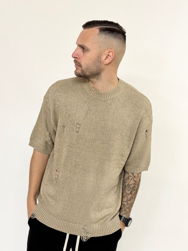 T-shirt J.W in filo over con rotture