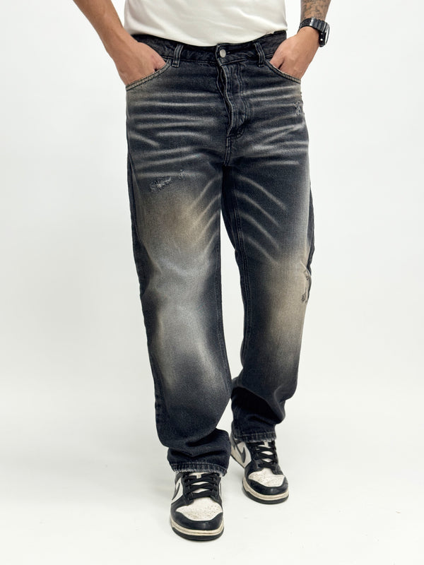 Jeans baggy fit grigio vintage