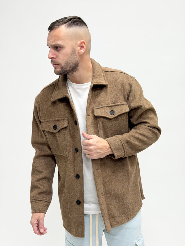 Giacca/Camicia lanetta camel