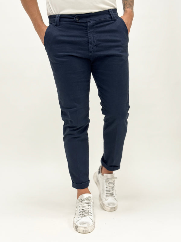 Pantalone BOSTON sartoriale cotone blu