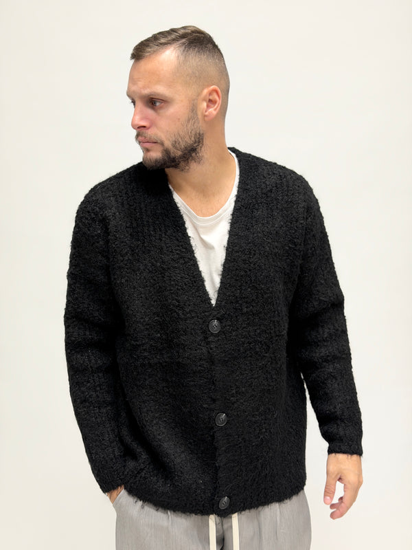 Cardigan boucle nero