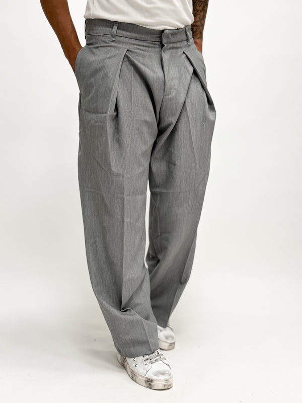 Pantalone OSLO bottone scomparsa grigio