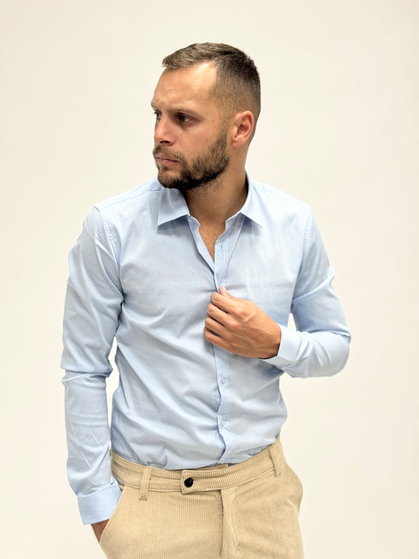 Camicia AD basica celeste