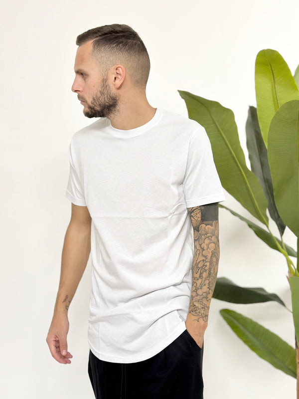 T-shirt A.D stondata basica bianca
