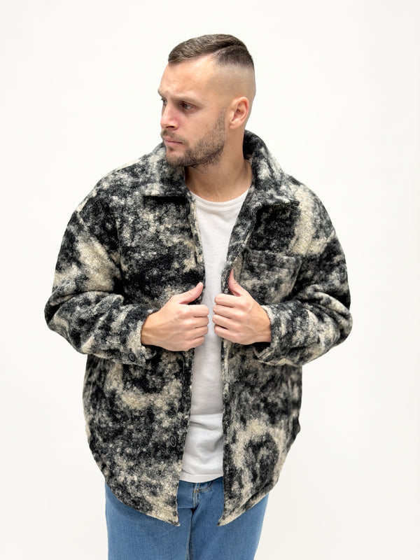 Giubbotto oversize teddy sfumato