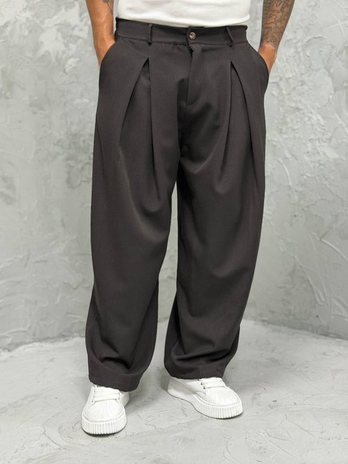 Pantalone VALENCIA japan doppia pinces moro