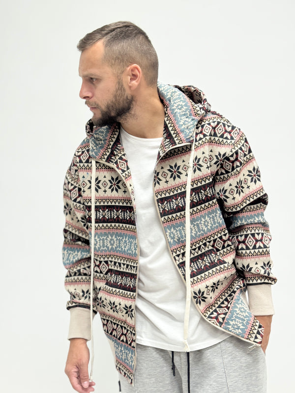 Felpa oversize etnica