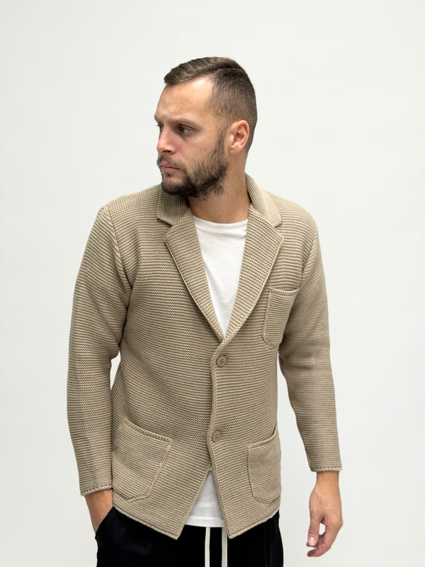 Cardigan AD a giacca sabbia