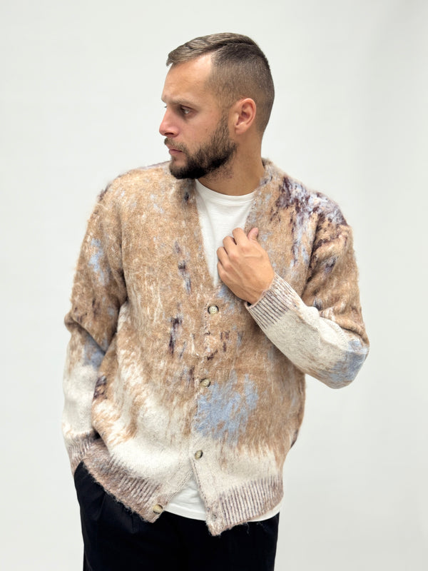 Cardigan whal beige-celeste