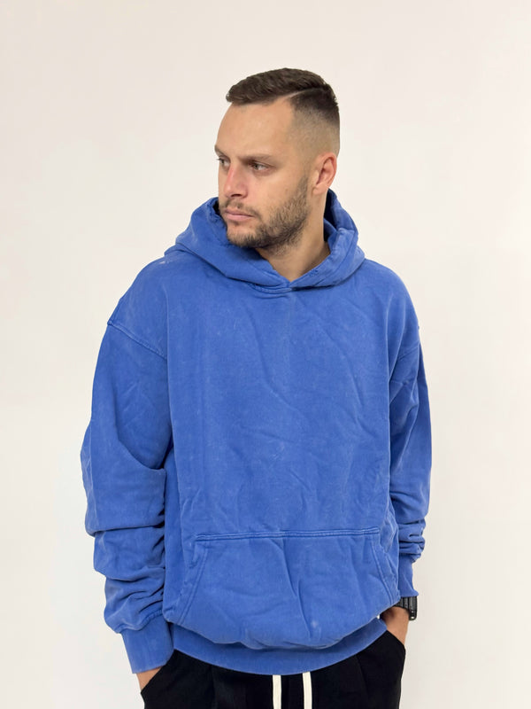 Felpa PR oversize slavata blu