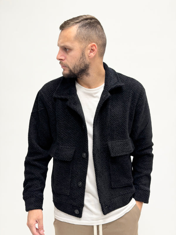 Giacca/Camicia diagonale nera