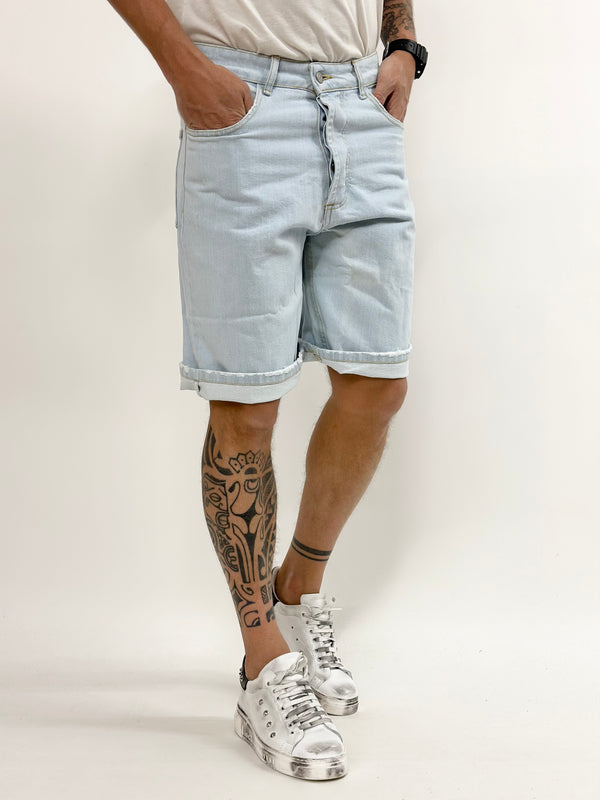 Bermuda A.D di jeans pulito chiaro
