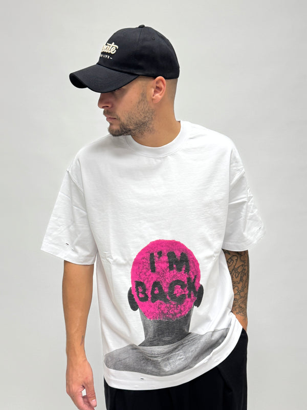 T-shirt I'M BACK bianca