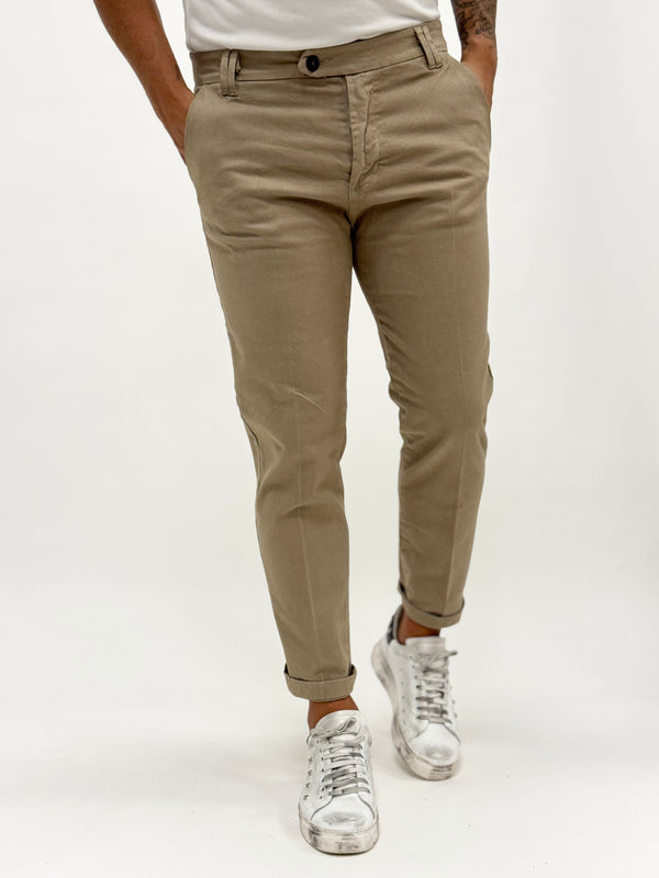Pantalone BOSTON sartoriale cotone beige