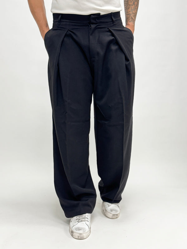 Pantalone OSLO bottone scomparsa nero