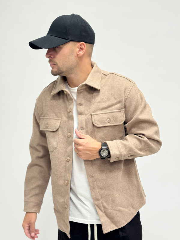 Giacca/Camicia lanetta beige