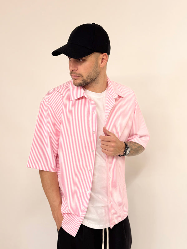 Camicia A.D over a righe rosa