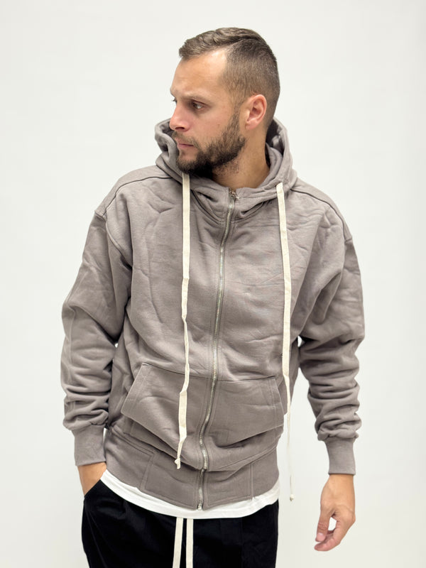 Felpa oversize basica tortora