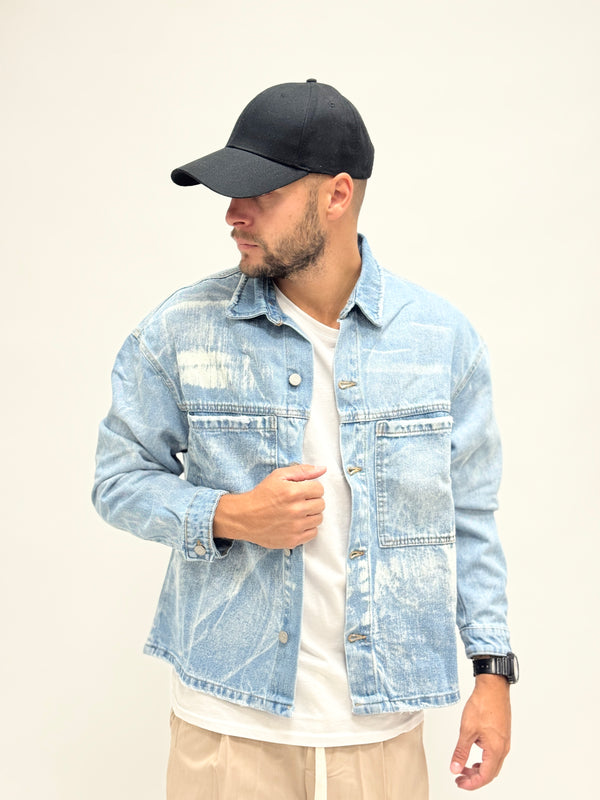 Giacca di Jeans over slavata