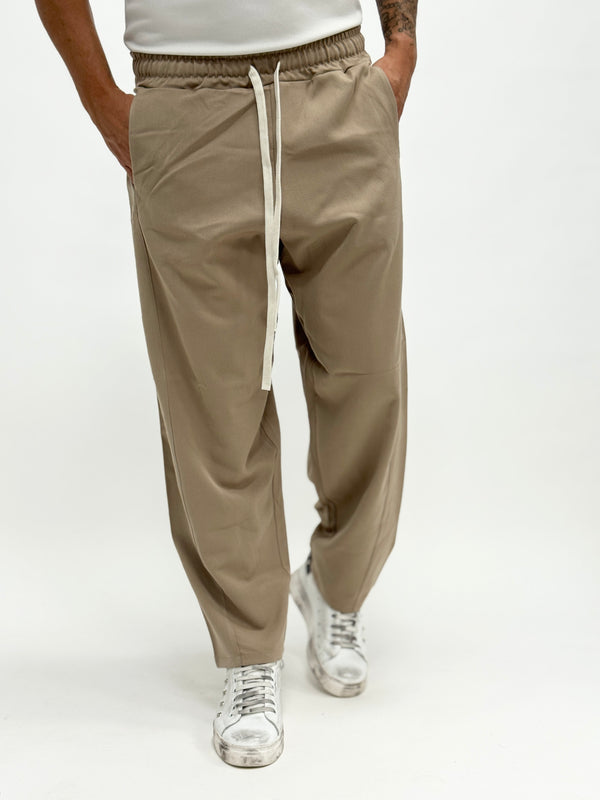 Pantalone LISBONA fondo ampio cuciture beige