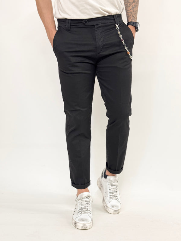 Pantalone BOSTON sartoriale cotone nero