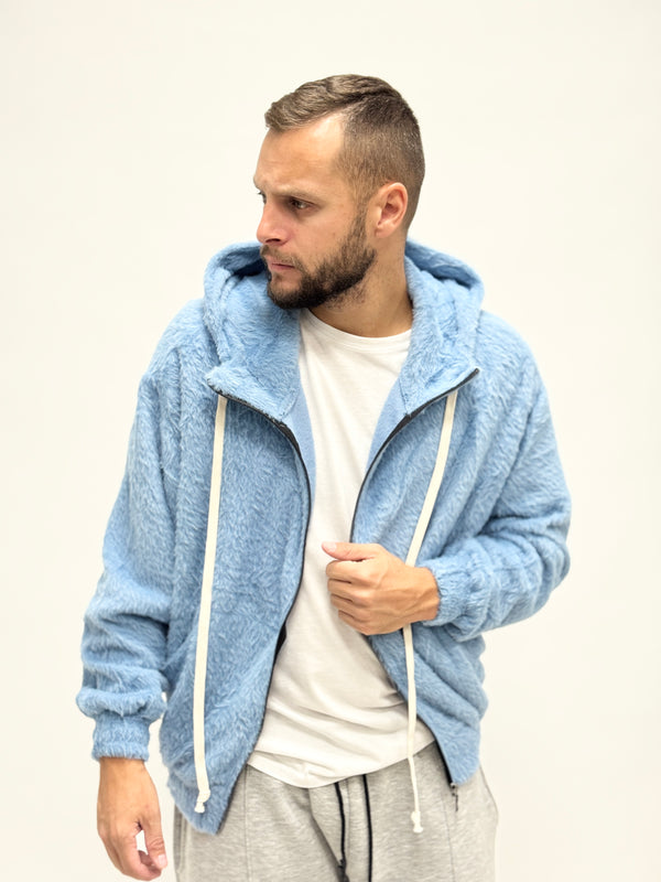 Felpa over teddy celeste