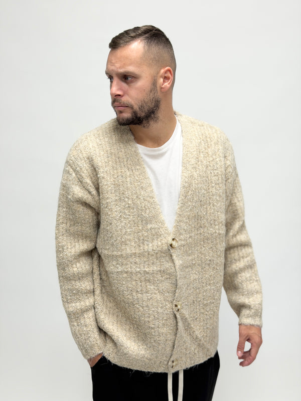 Cardigan boucle beige