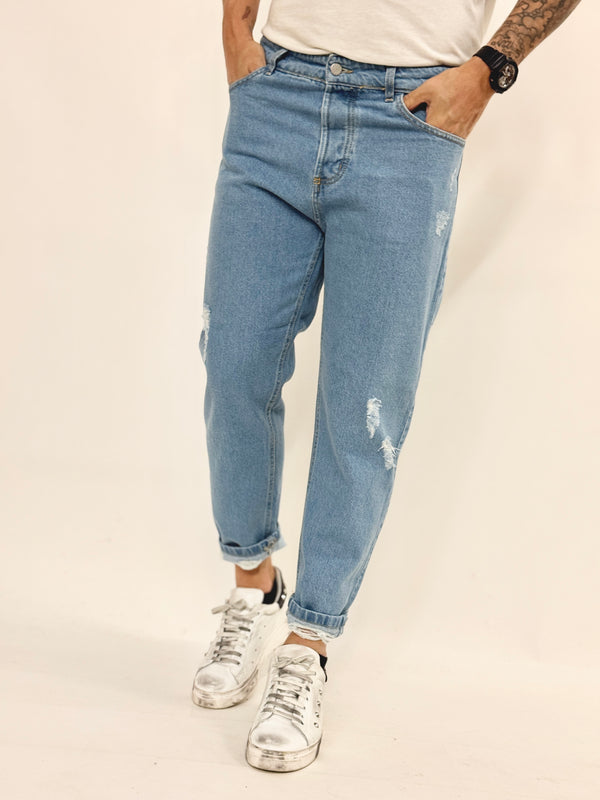 Jeans C.H.P CROPPED intermedio rotturina