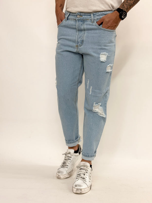 Jeans C.H.P CROPPED chiaro abrasioni
