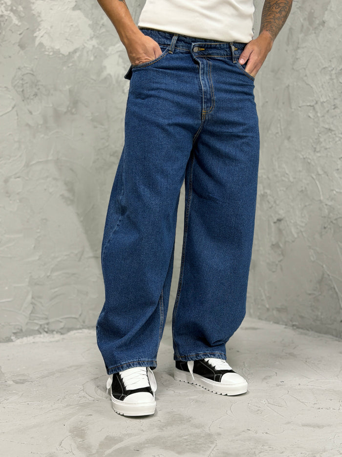 Jeans JW ballon fit blu scuro