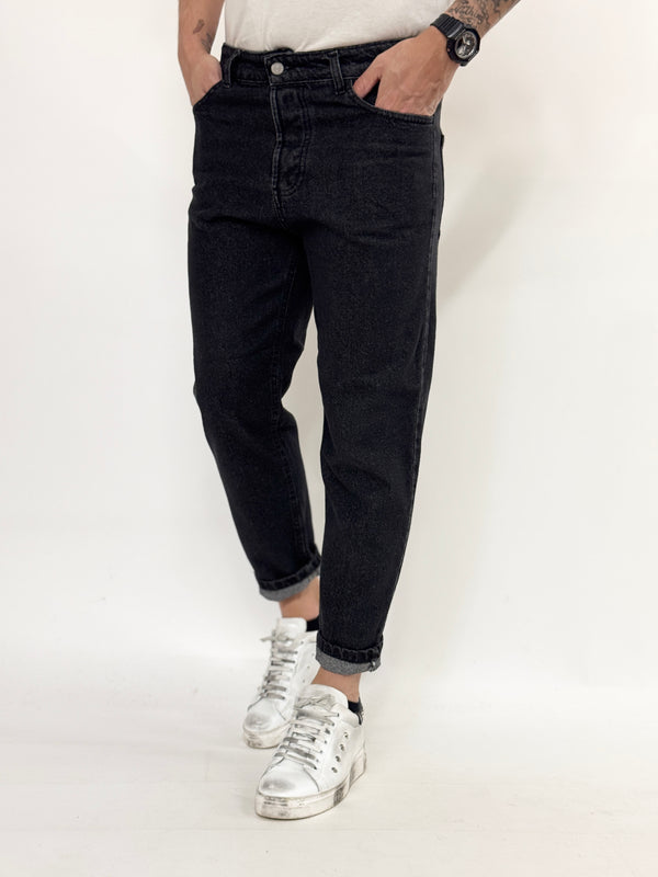 Jeans C.H.P CROPPED pulito nero