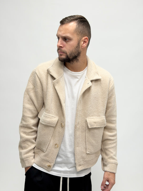 Giacca/Camicia diagonale beige