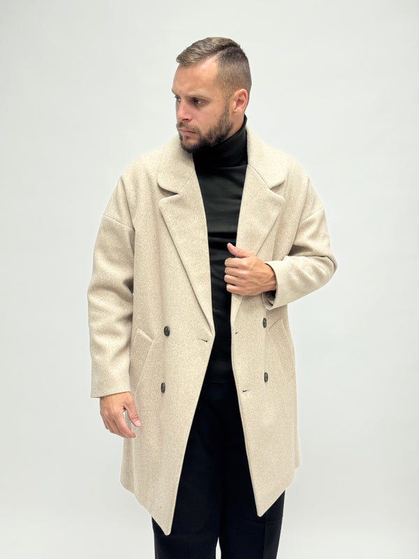 Cappotto AD oversize panna