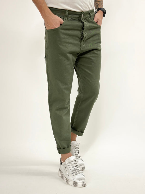 Jeans J.W CROPPED pulito verde