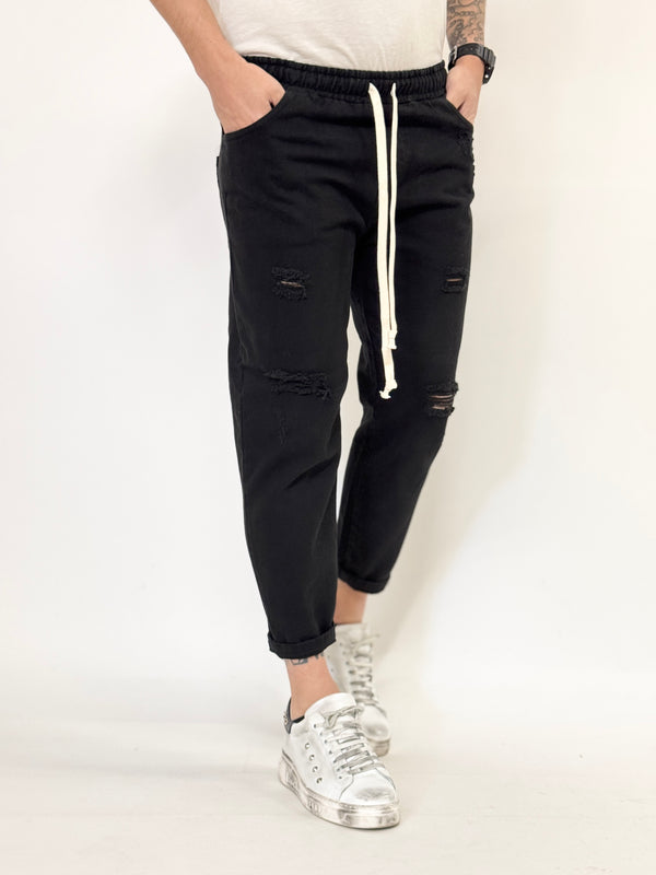 Jeans J.W laccetto con rotture nero