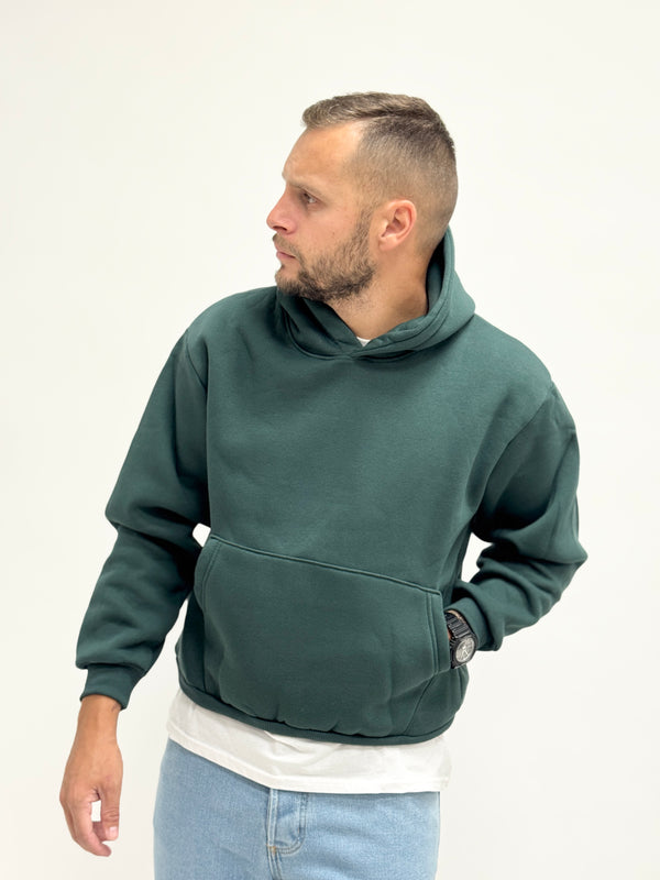 Felpa AD boxy fit verde bosco