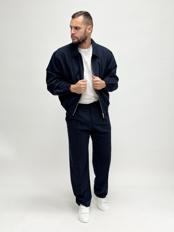 Coordinato CERO over giacca zip blu