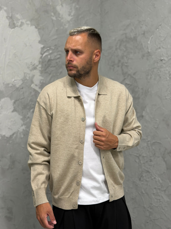 Cardigan AD rasato beige