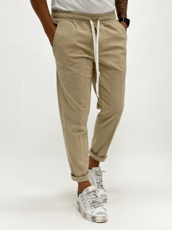 Pantalone CUBA regular velluto camel