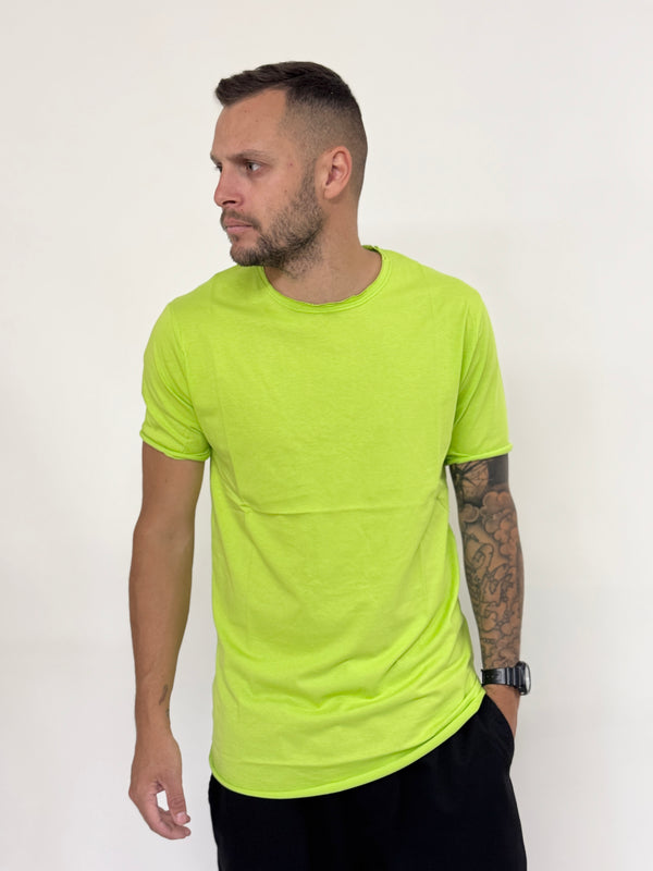 T-shirt J.W stondata taglio vivo lime
