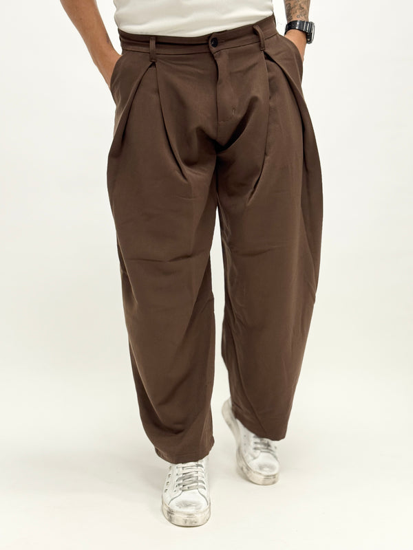 Pantalone VALENCIA japan doppia pinces moro